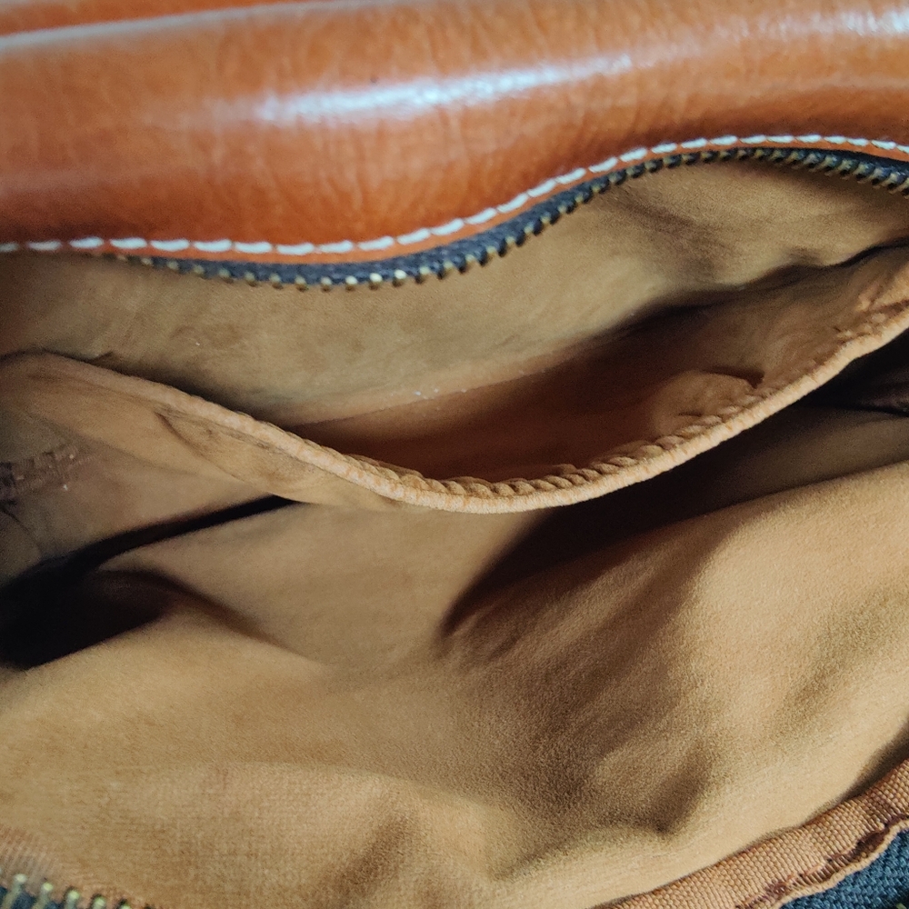 Patricia Nash Brown Leather Multi Pocket Crossbody Purse - Picture 7 of 16
